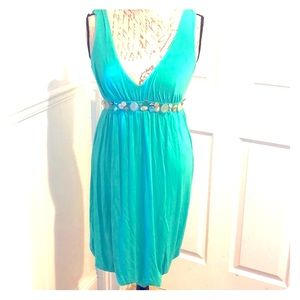 Turquoise sleeveless dress